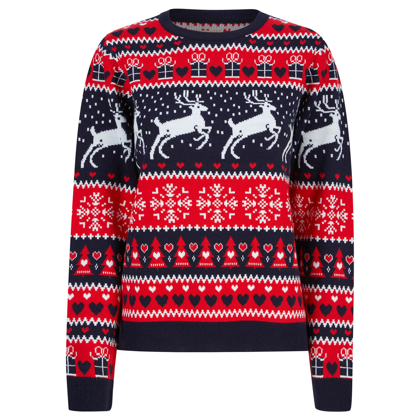 Ladies reindeer christmas jumper hotsell