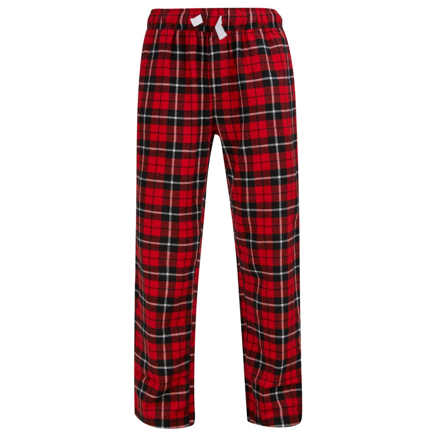 Mr Crimbo Womens Christmas Pyjama Set Reindeer/Stag Check Bottoms - MrCrimbo.co.uk -SRG3Q17468_A - Red/Black -Black