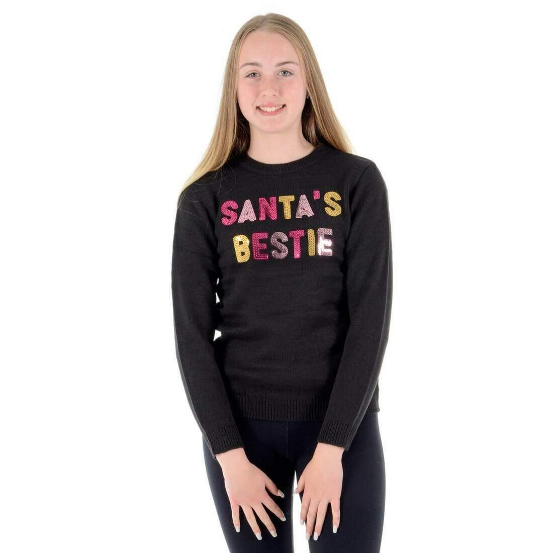 Girls sequin christmas jumper on sale