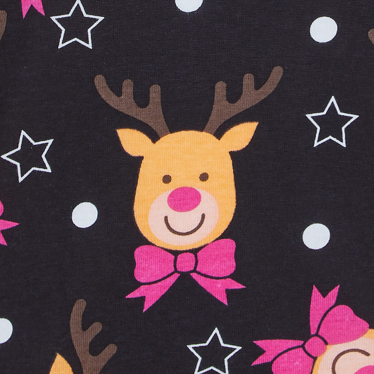 Mr Crimbo Girls Kids Christmas Pyjama Set Rudolph Print - MrCrimbo.co.uk -SRG4Q17467_A - Navy -11-13 years