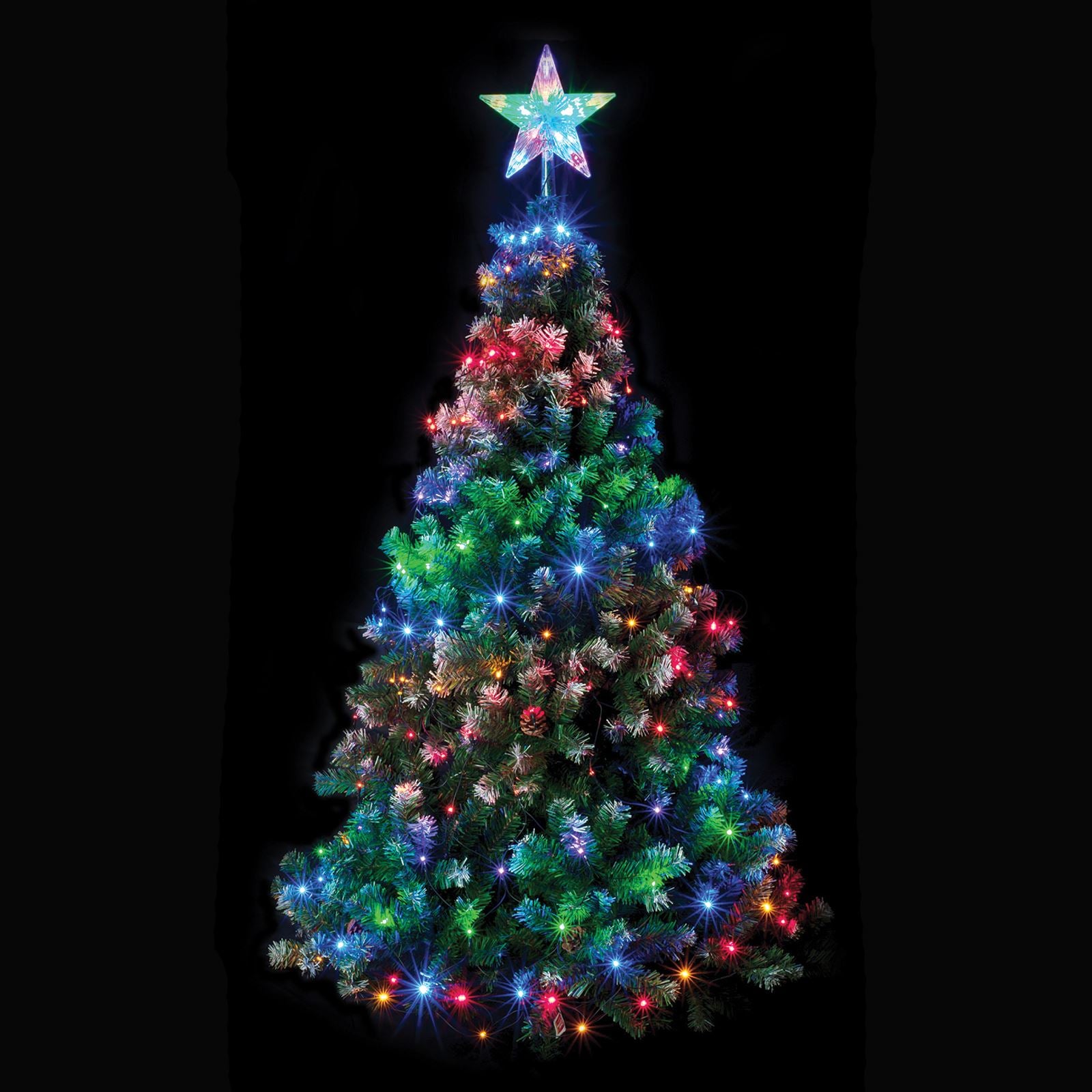 Mr Crimbo Multicoloured LED Christmas Tree Net Light With Star