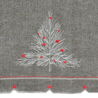 Mr Crimbo Christmas Tree Tablecloths Napkins Grey Silver - MrCrimbo.co.uk -XS6567 - 4pk Napkins -christmas napkins