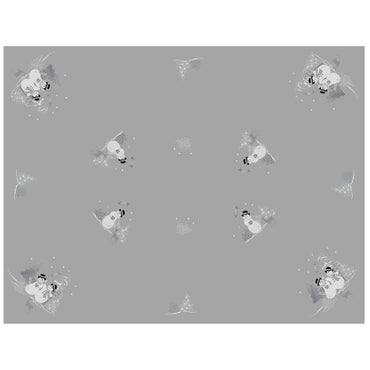 Mr Crimbo Snowmen Christmas Tablecloth Napkins Grey Fabric - MrCrimbo.co.uk -XS6588 - 52 x 70" -decor
