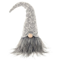 Mr Crimbo Fabric Gonk Grey Tall Hat Christmas Gnome Decoration 30cm - MrCrimbo.co.uk