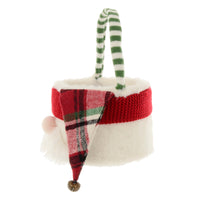 Mr Crimbo Christmas Candy Bucket Fleece Snowman Santa 26cm - MrCrimbo.co.uk -XS7236 - Snowman -christmas party