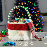 Mr Crimbo Christmas Candy Bucket Fleece Snowman Santa 26cm - MrCrimbo.co.uk -XS7235 - Santa -christmas party