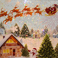 Mr Crimbo LED Santa House Glitter Water Christmas Decoration 30cm - MrCrimbo.co.uk -XS7396 - -