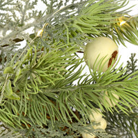 Mr Crimbo 55cm Light Up Christmas Wreath Snow Berries Leaves - MrCrimbo.co.uk -XS7608 - -55cm Christmas wreath