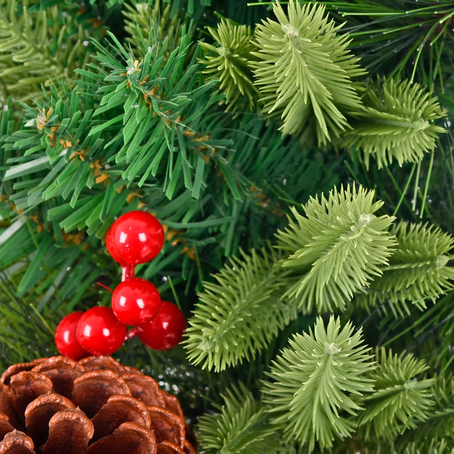 Mr Crimbo 60cm Mini Christmas Tree Pine Cone Berries Hessian - MrCrimbo.co.uk -XS7632 - -artificial christmas tree