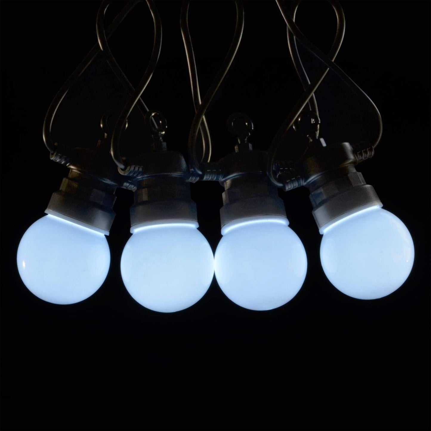 Mr Crimbo 20 Connectable Outdoor LED Festoon String Lights - MrCrimbo.co.uk -XS4405 - Cool White -bulb lights