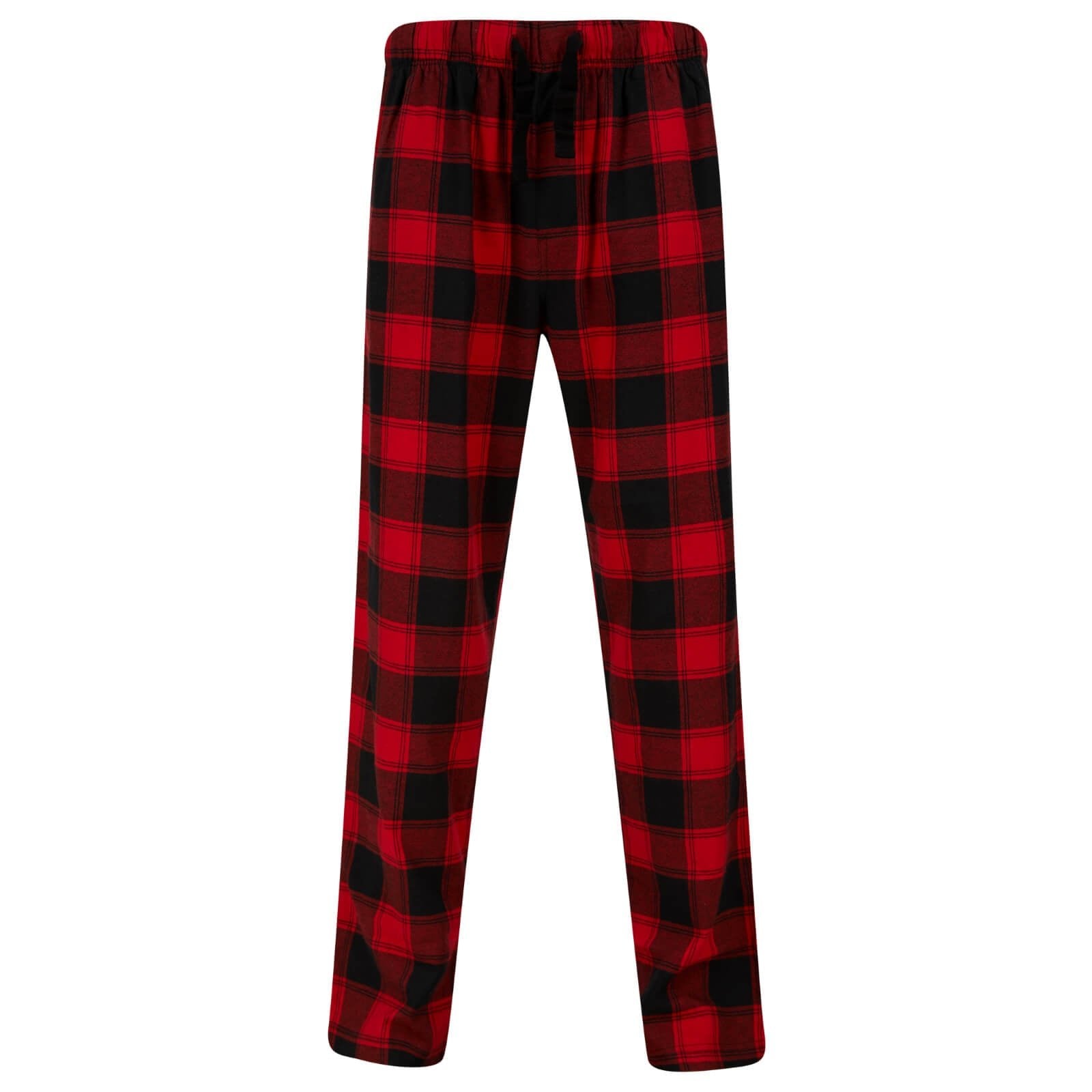 Mr Crimbo Mens Christmas Pyjama Set Santa Pocket/Check Bottoms - MrCrimbo.co.uk -SRG1Q17452_A - Black/Red -Black