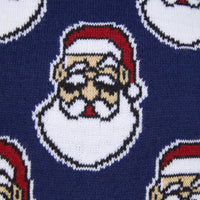 Mr Crimbo Kids Novelty Small Santa Heads Christmas Jumper - MrCrimbo.co.uk -SRG2A189861_F - Ocean -11-13 years