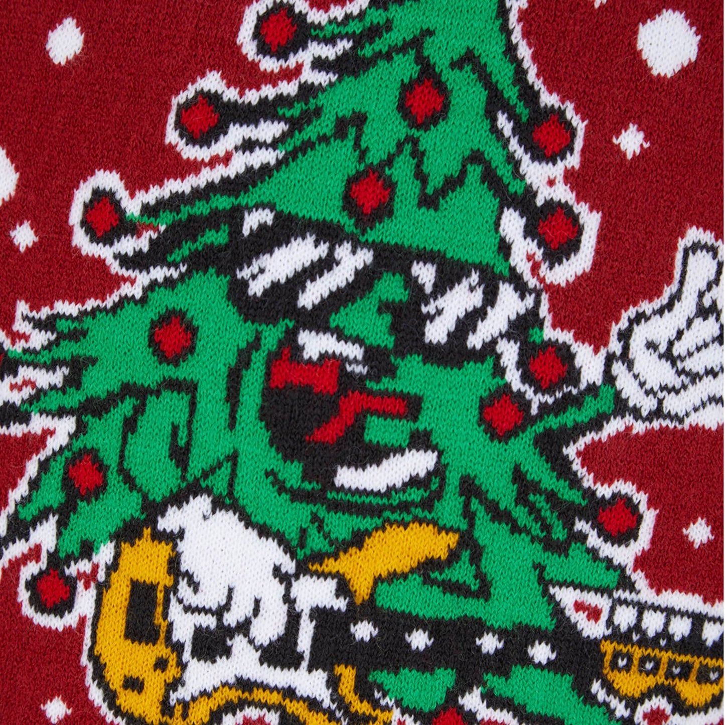 Mr Crimbo Kids Rocking Around The Christmas Tree Jumper - MrCrimbo.co.uk -SRG2A189881_A - Red -11-13 years