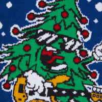 Mr Crimbo Kids Rocking Around The Christmas Tree Jumper - MrCrimbo.co.uk -SRG2A189881_F - Sapphire Blue -11-13 years