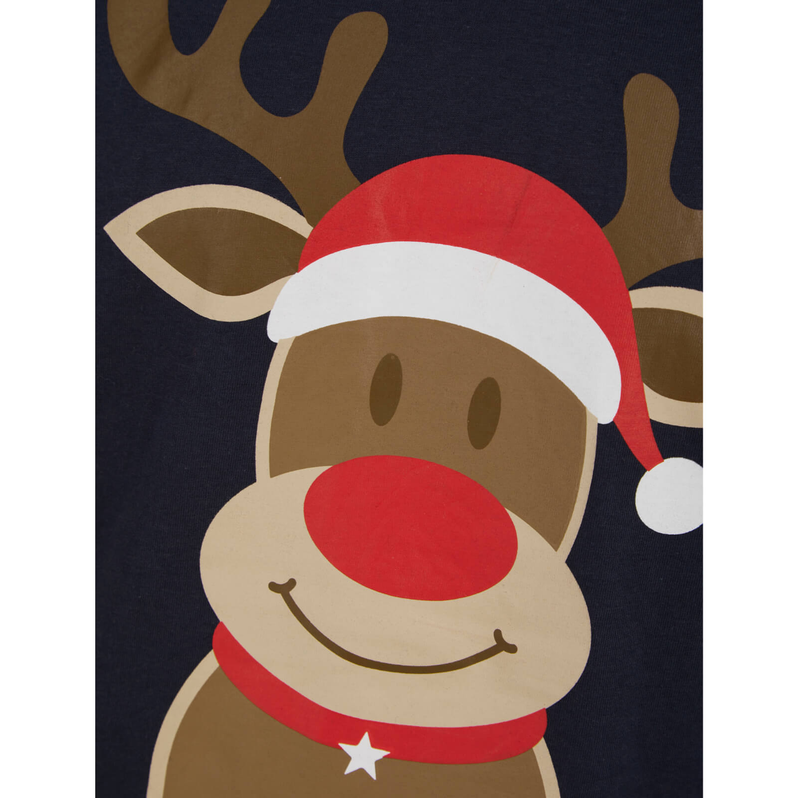 Mr Crimbo Kids Christmas Pyjama Set Rudolph Print Top Red Navy - MrCrimbo.co.uk -SRG2Q17459_A - Navy/Red -11-13