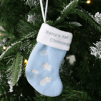 Mr Crimbo Baby 1st Christmas Stocking 5" Tree Decoration - MrCrimbo.co.uk -XS1767 - Pink -baby