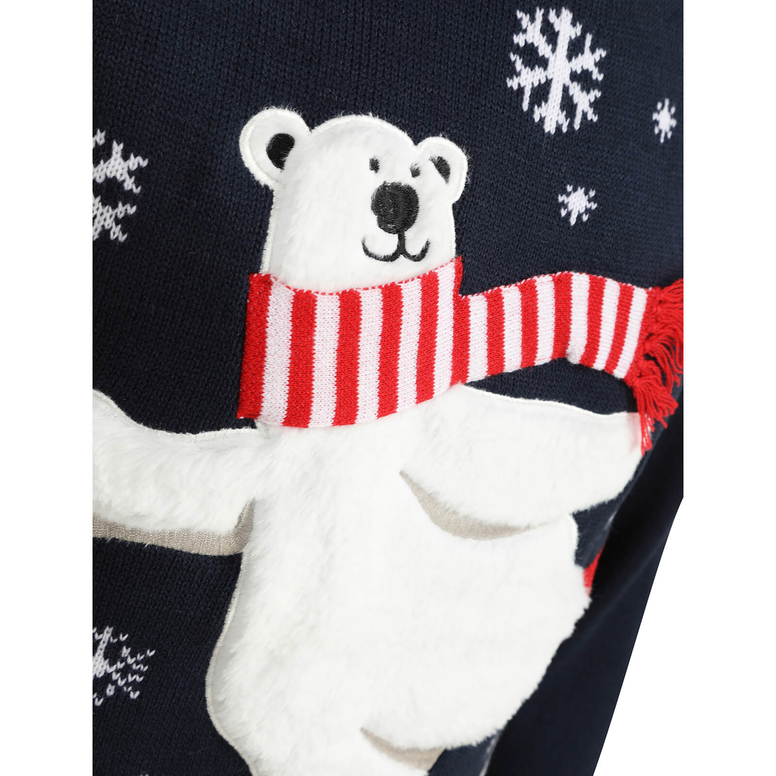 Mr Crimbo Mens Christmas Jumper Polar Bear Ice Skating - MrCrimbo.co.uk -SRG1A15803_A - Blue -Blue