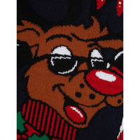 Mr Crimbo Kids Rudolph Christmas Jumper Cool Sunglasses - MrCrimbo.co.uk -SRG2A17152_A - Ink -11-13 years