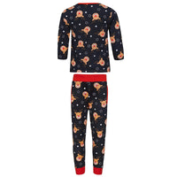 Mr Crimbo Boys Kids Christmas Pyjama Set Rudolph Print - MrCrimbo.co.uk -SRG2Q17463_A - Navy -11-13 years