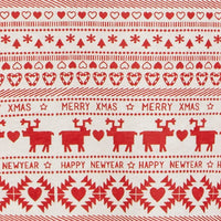 Mr Crimbo Womens Christmas Pyjama Set Reindeer Fairisle Print - MrCrimbo.co.uk -SRG3Q17472_E - White -Grey