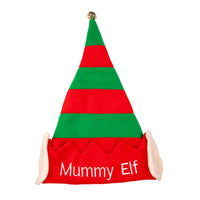 Mr Crimbo Adults Novelty Christmas Elf Hat Mummy Daddy Slogan - MrCrimbo.co.uk -WKDXM-4671 - Mummy Elf -christmas hat