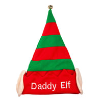 Mr Crimbo Adults Novelty Christmas Elf Hat Mummy Daddy Slogan - MrCrimbo.co.uk -WKDXM-4672 - Daddy Elf -christmas hat