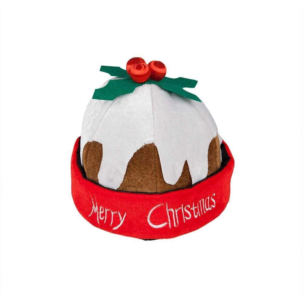 Mr Crimbo Novelty Fun Merry Christmas Slogan Pudding Hat - MrCrimbo.co.uk -WKDXM-4638 - -christmas hat