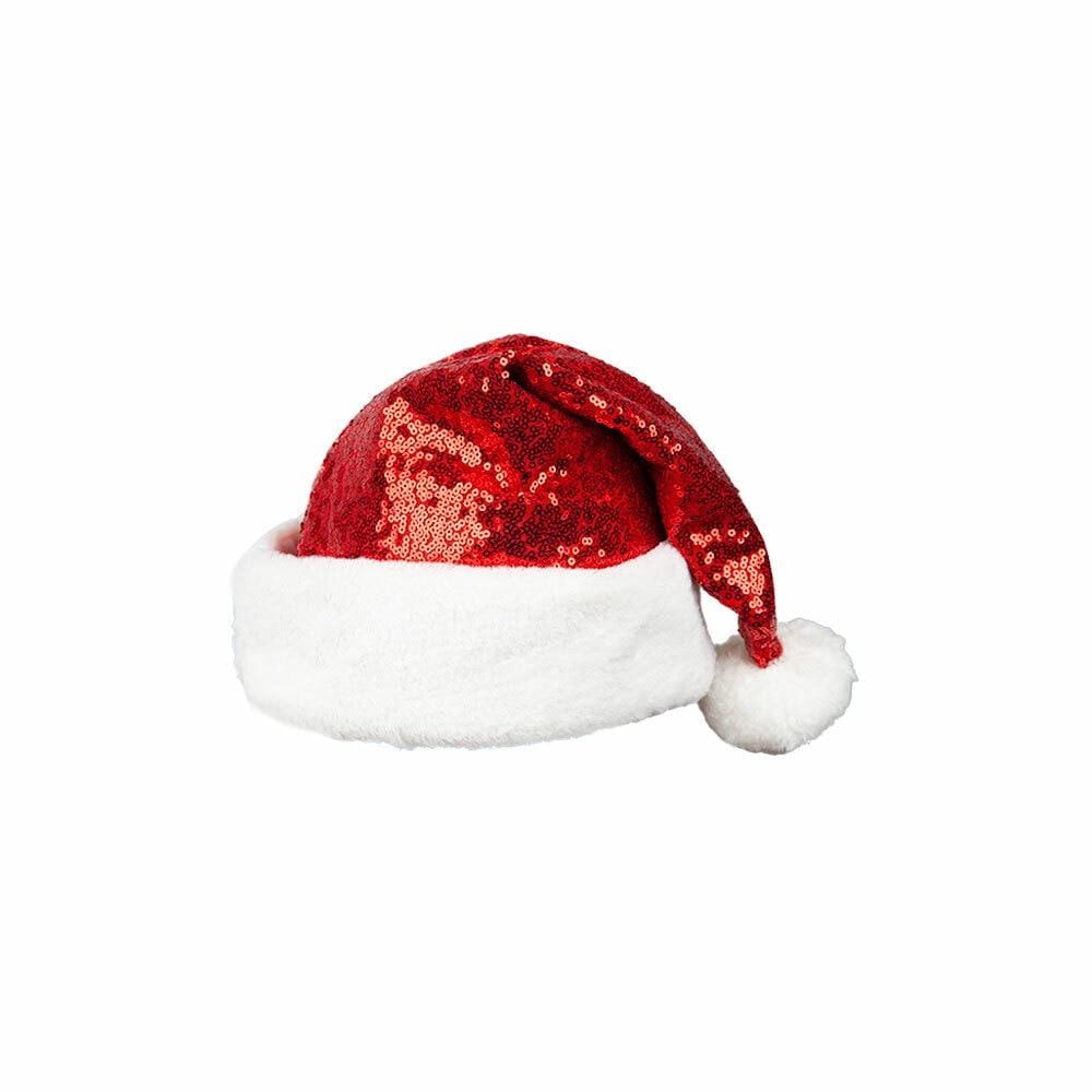 Mr Crimbo Adults Luxury Glitter Sequin Christmas Santa Hat - MrCrimbo.co.uk -WKDXM-4657 - -christmas hat