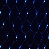 Mr Crimbo LED Multi Function Curtain Net Christmas Lights - MrCrimbo.co.uk -XS0276 - Blue -christmas curtain lights