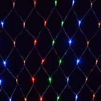 Mr Crimbo LED Multi Function Curtain Net Christmas Lights - MrCrimbo.co.uk -XS0277 - Multicoloured -christmas curtain lights