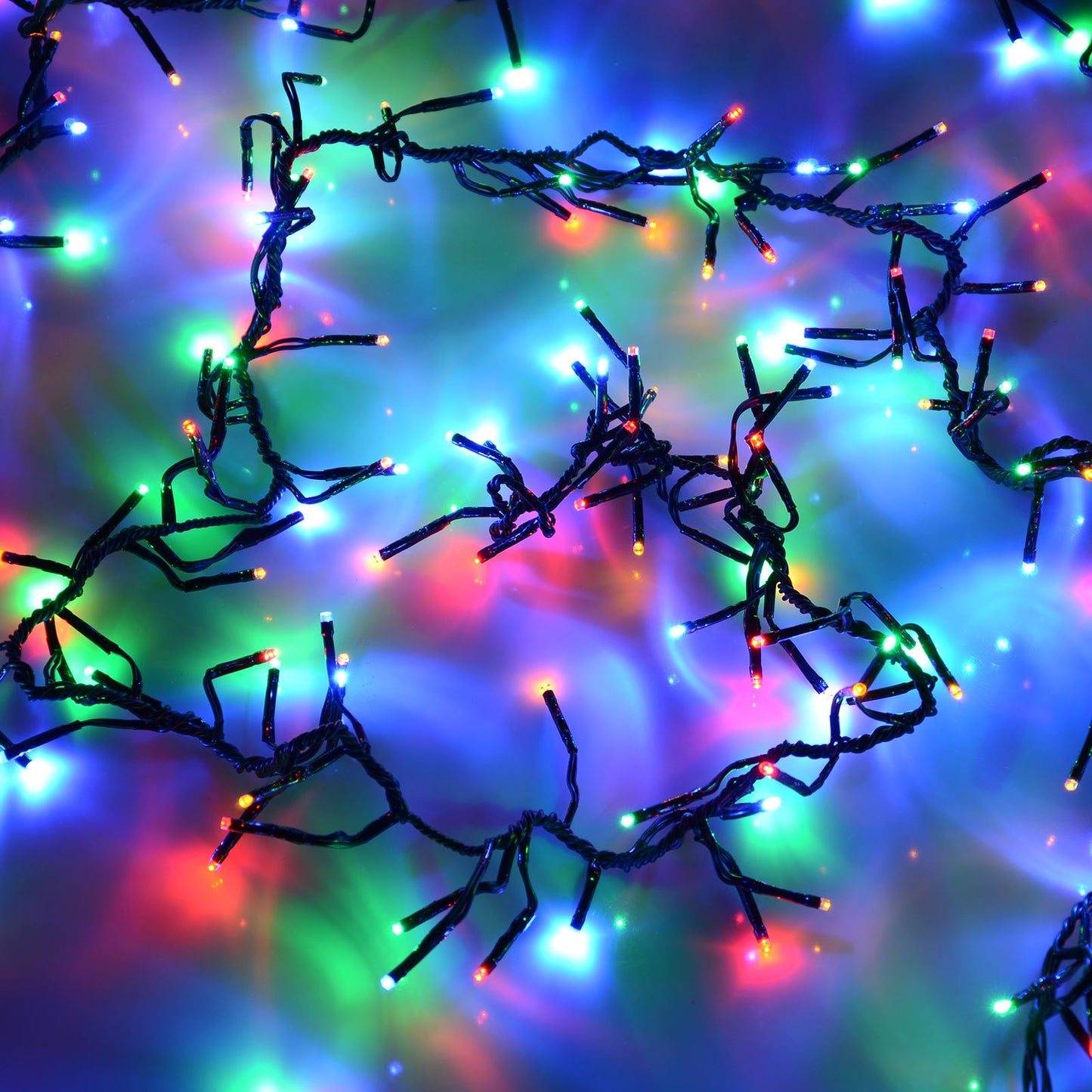 Mr Crimbo Multi Function Cluster Christmas Lights Indoor/Outdoor - MrCrimbo.co.uk -XS2943 - Multicolour -christmas light