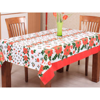 Mr Crimbo PVC Wipe Clean Large Poinsettia Tablecloth Cover - MrCrimbo.co.uk -XS3283 - -christmas table