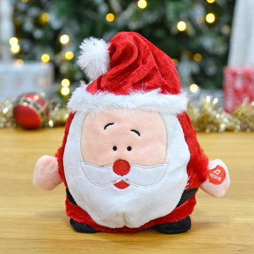 Mr Crimbo 7" Musical Laughing Santa Snowman Decoration - MrCrimbo.co.uk -XS3549 - Santa -christmas decoration