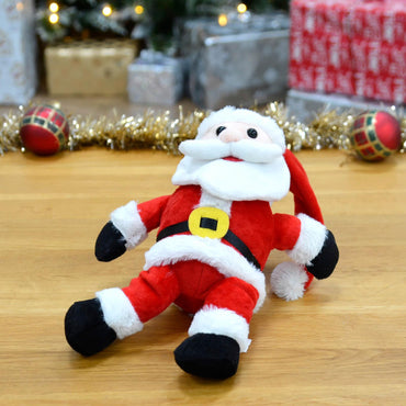Mr Crimbo 12" Laughing Santa Animated Christmas Decoration - MrCrimbo.co.uk -XS3554 - -animated chirstmas decorations