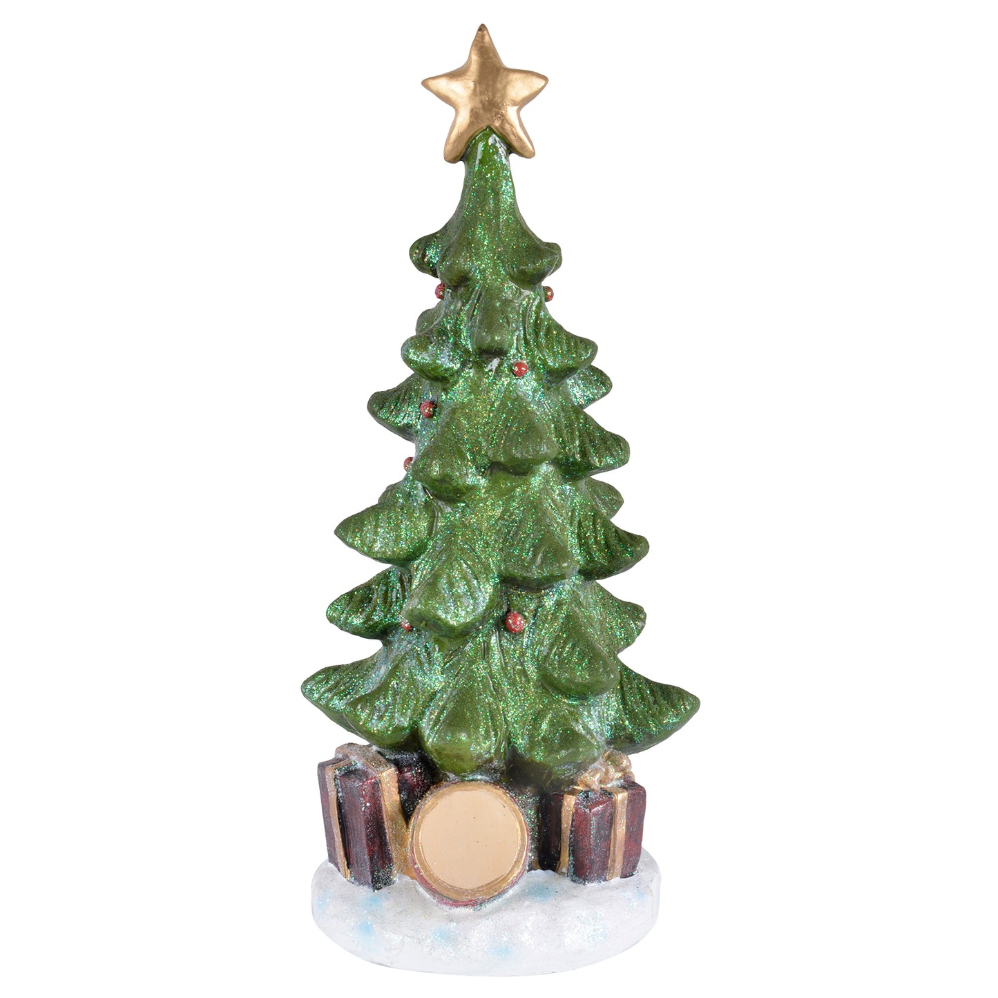 Mr Crimbo Christmas Tree Resin Ornament Glitter Base - MrCrimbo.co.uk -XS4304 - 37cm -christmas decor