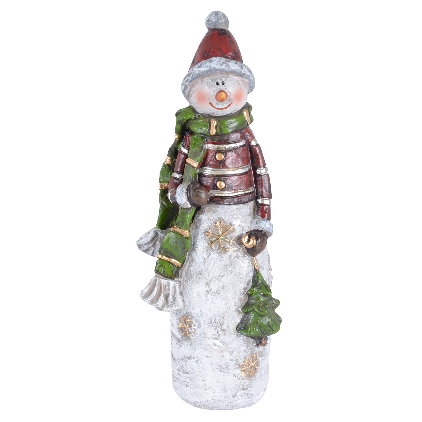Mr Crimbo Snowman Ornament Resin Christmas Decoration - MrCrimbo.co.uk -XS4307 - 17cm -christmas decoration