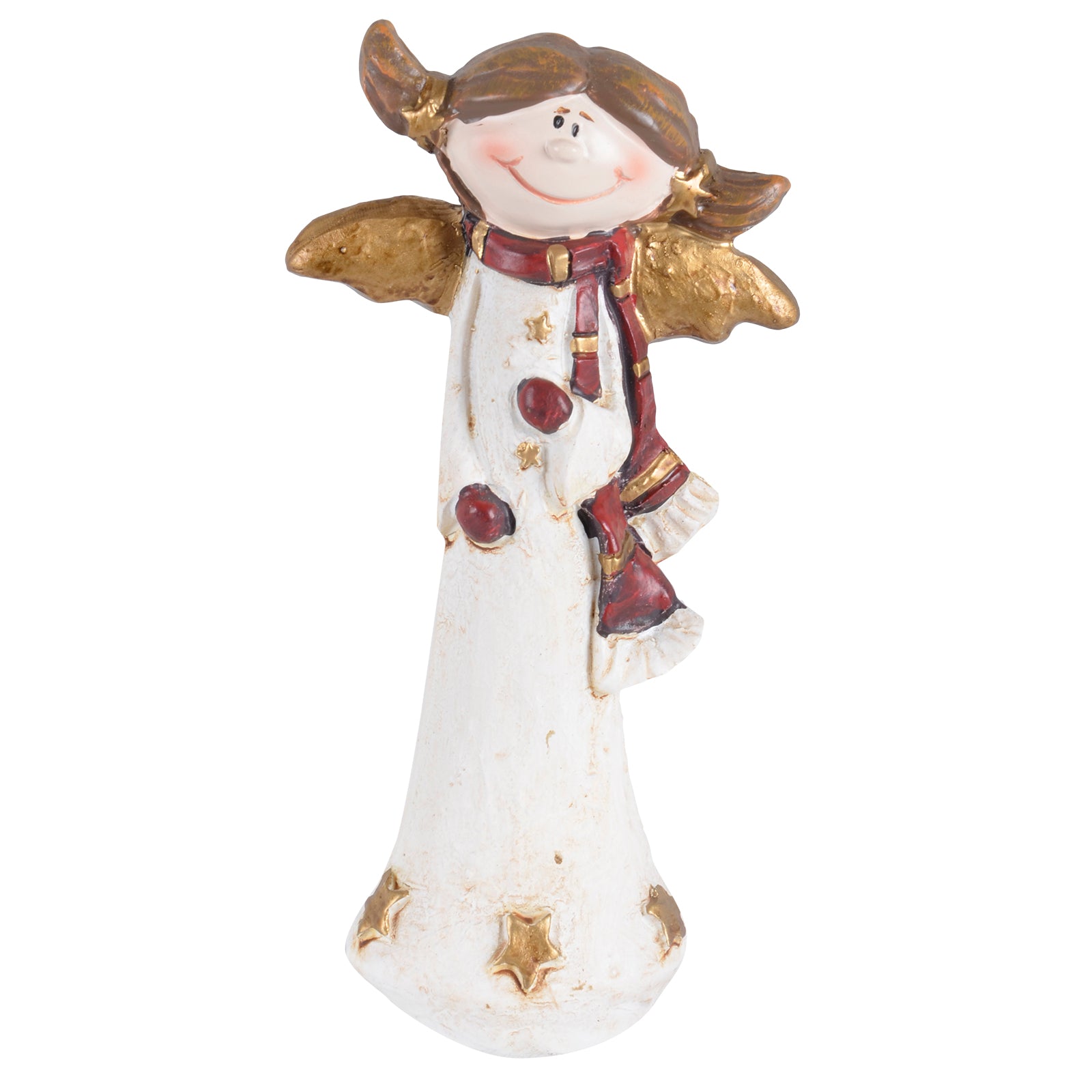 Mr Crimbo Angel Ornament Resin Christmas Decoration - MrCrimbo.co.uk -XS4309 - 13cm -angel figurine