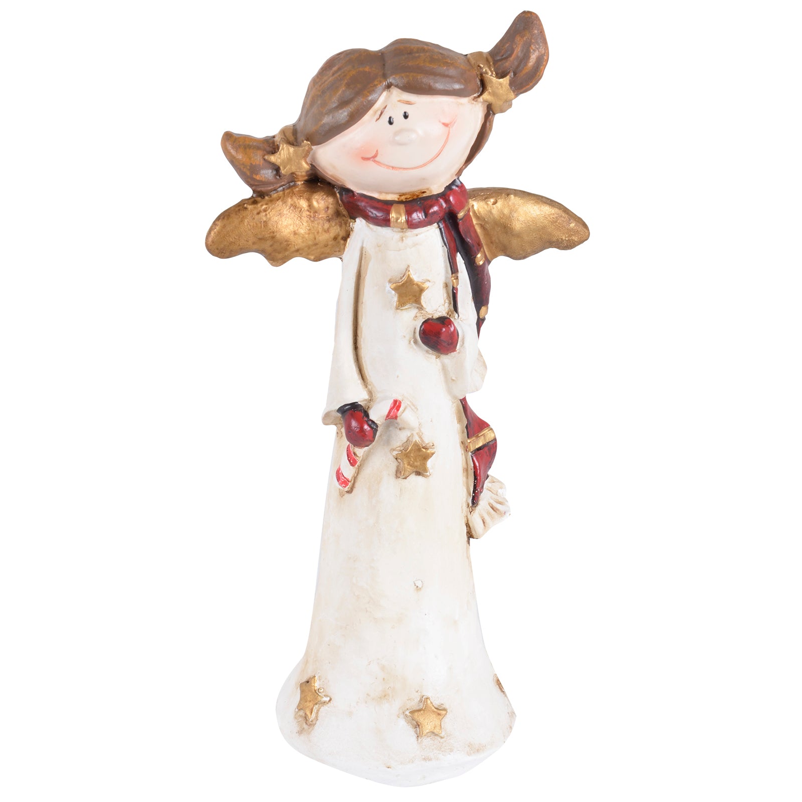 Mr Crimbo Angel Ornament Resin Christmas Decoration - MrCrimbo.co.uk -XS4310 - 16cm -angel figurine