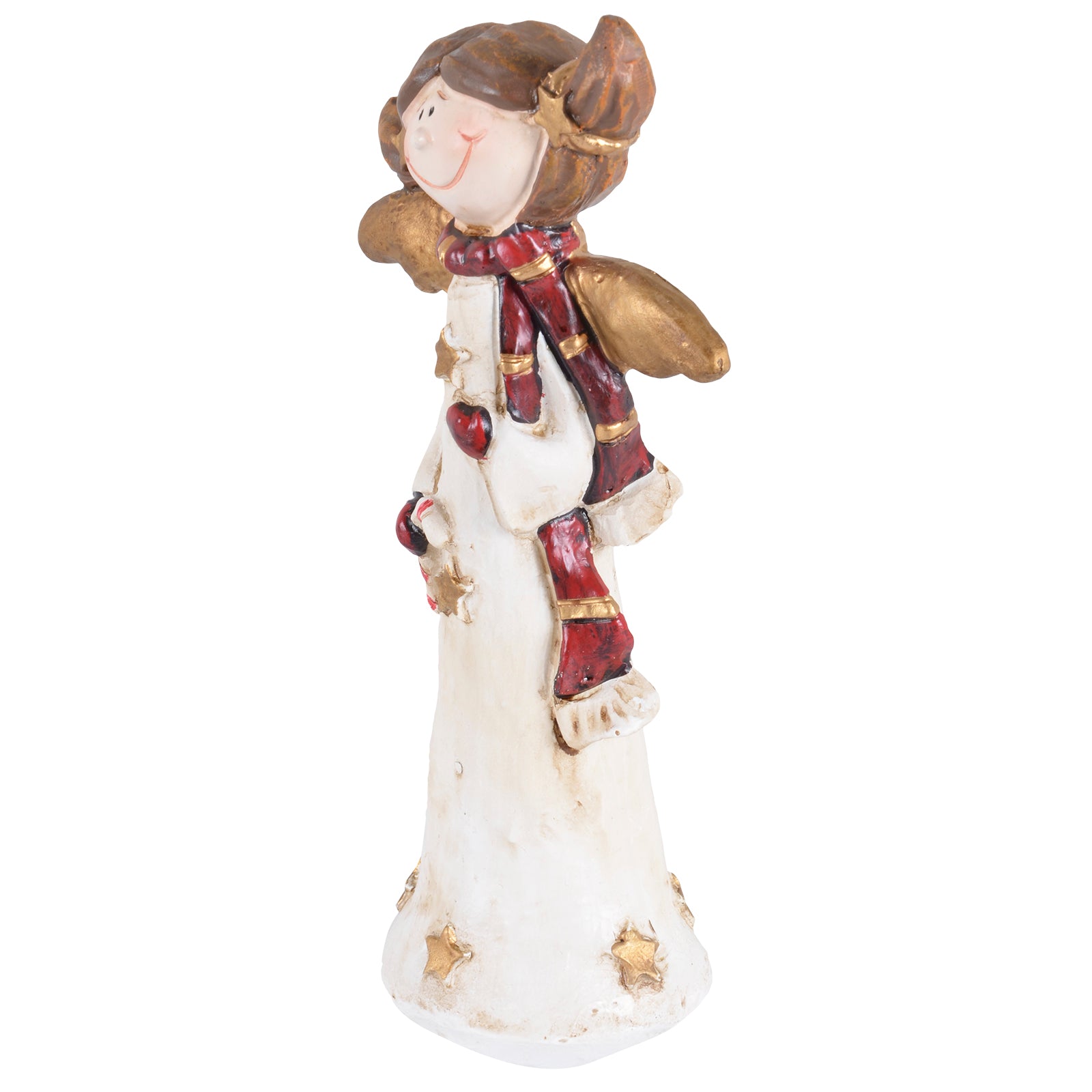 Mr Crimbo Angel Ornament Resin Christmas Decoration - MrCrimbo.co.uk -XS4310 - 16cm -angel figurine