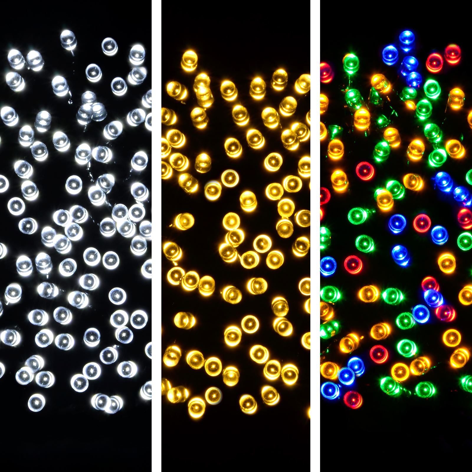 Mr Crimbo Multi Function USB Christmas Tree Lights Indoor/Outdoor - MrCrimbo.co.uk -XS4389 - White -bright white tree lights