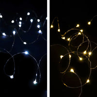 Mr Crimbo LED Copper Wire USB Christmas Fairy Lights - MrCrimbo.co.uk -XS4416 - White -christmas lights