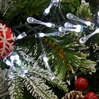 Mr Crimbo LED Icicle Christmas Tree Lights Indoor/Outdoor - MrCrimbo.co.uk -XS4420 - White -christmas lighting