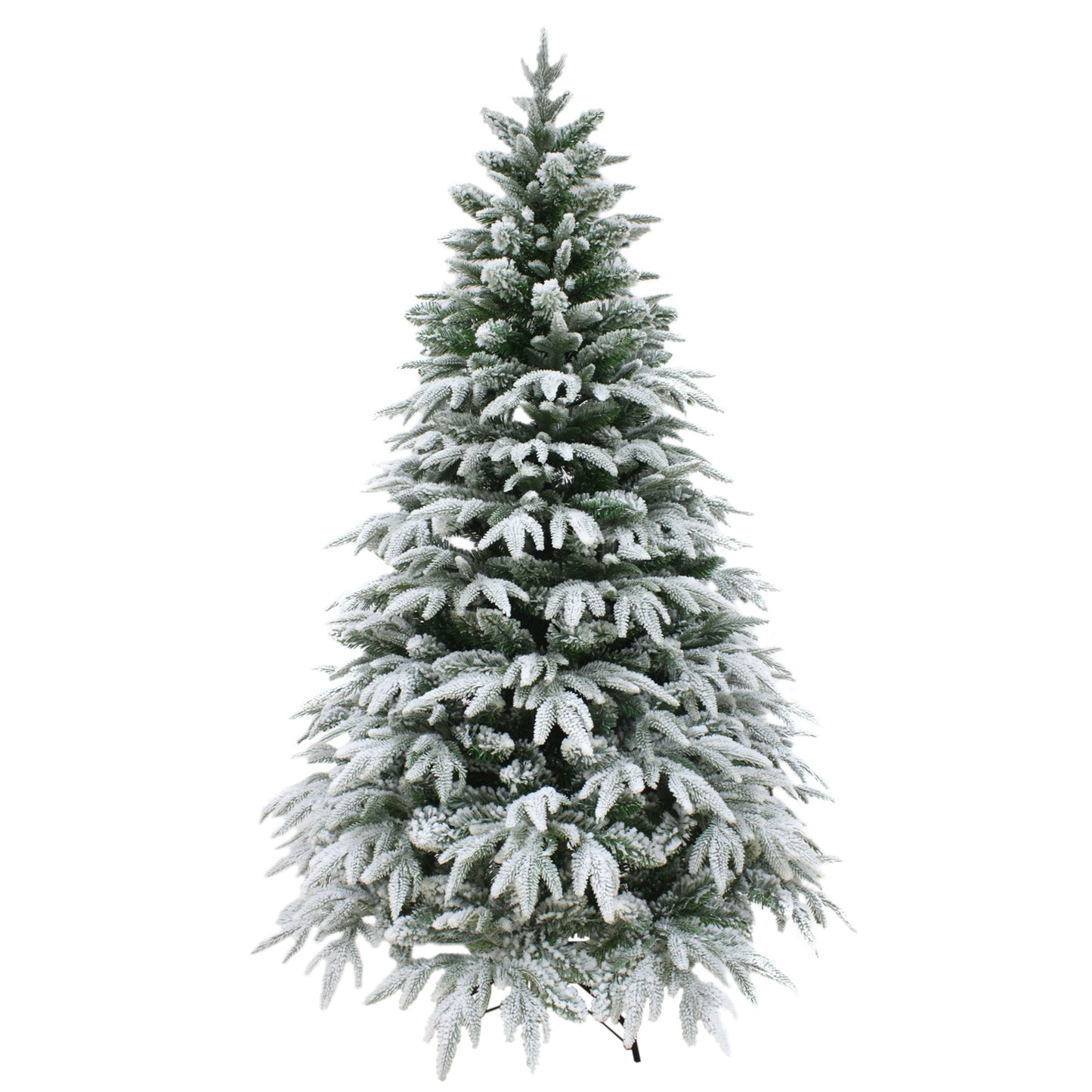Mr Crimbo 6ft 7ft Luxury Christmas Tree Snow Frosted Tips - MrCrimbo.co.uk -XS4452 - 6ft -6ft christmas tree