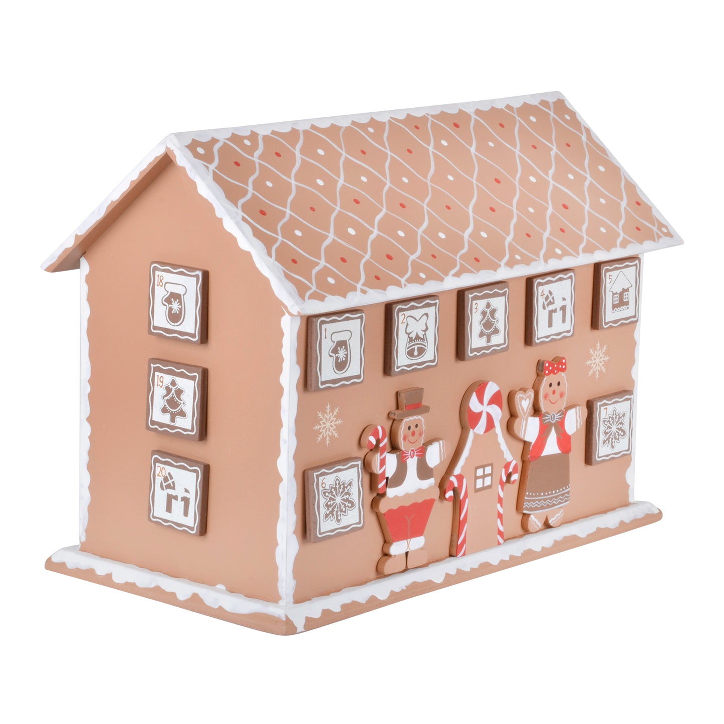 Mr Crimbo Novelty Gingerbread House Wooden Advent Calendar - MrCrimbo.co.uk -XS4506 - -advent