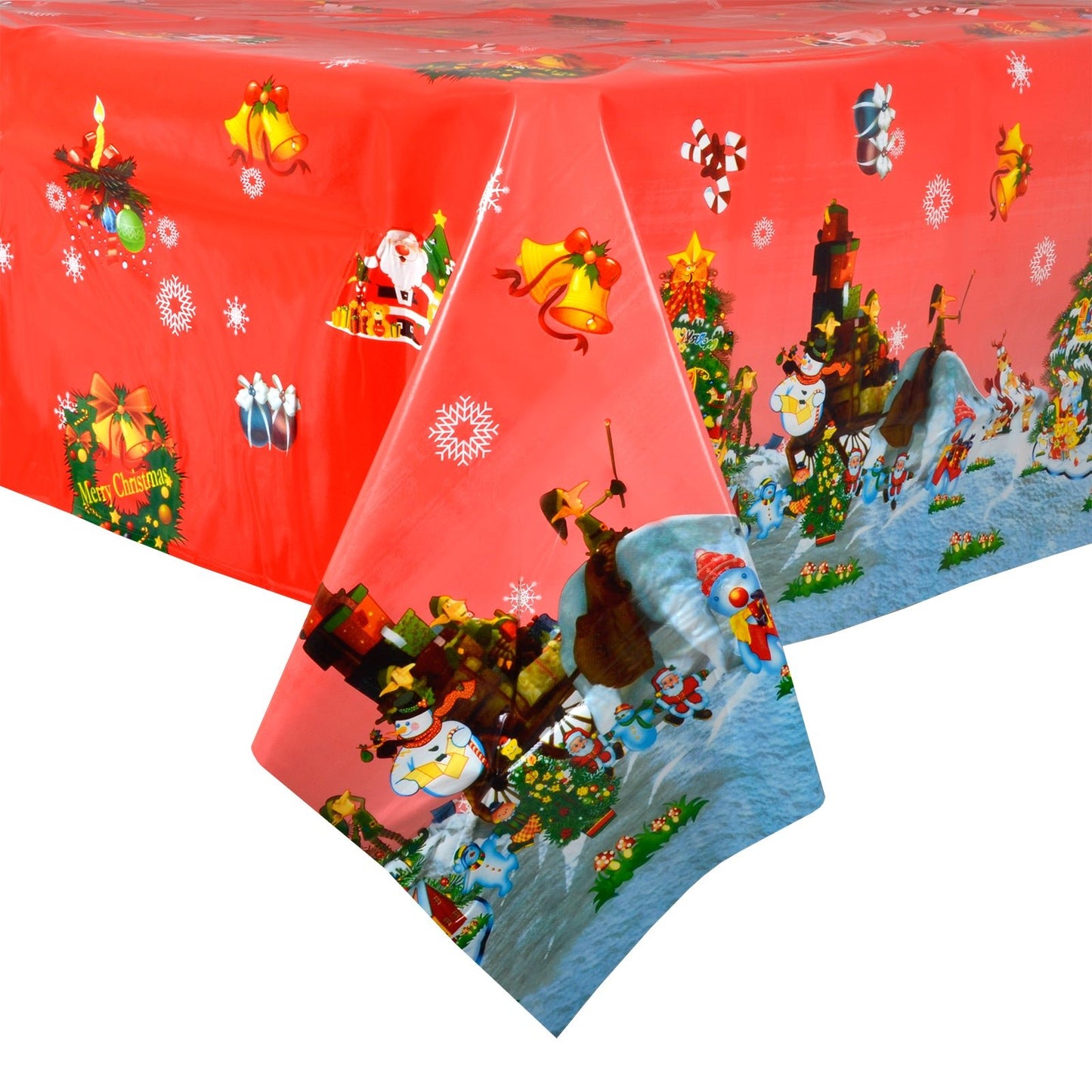 Mr Crimbo PVC Wipe Clean Large Christmas Tree Tablecloth - MrCrimbo.co.uk -XS4588 - -christmas tablecloth
