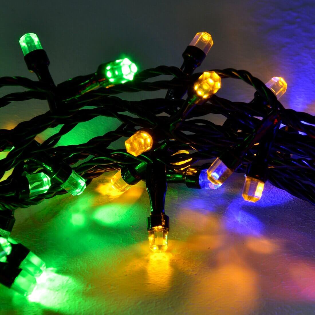 Mr Crimbo Multi Function LED Diamond Shaped Christmas Lights - MrCrimbo.co.uk -XS5044 - Mutli -christmas lighting