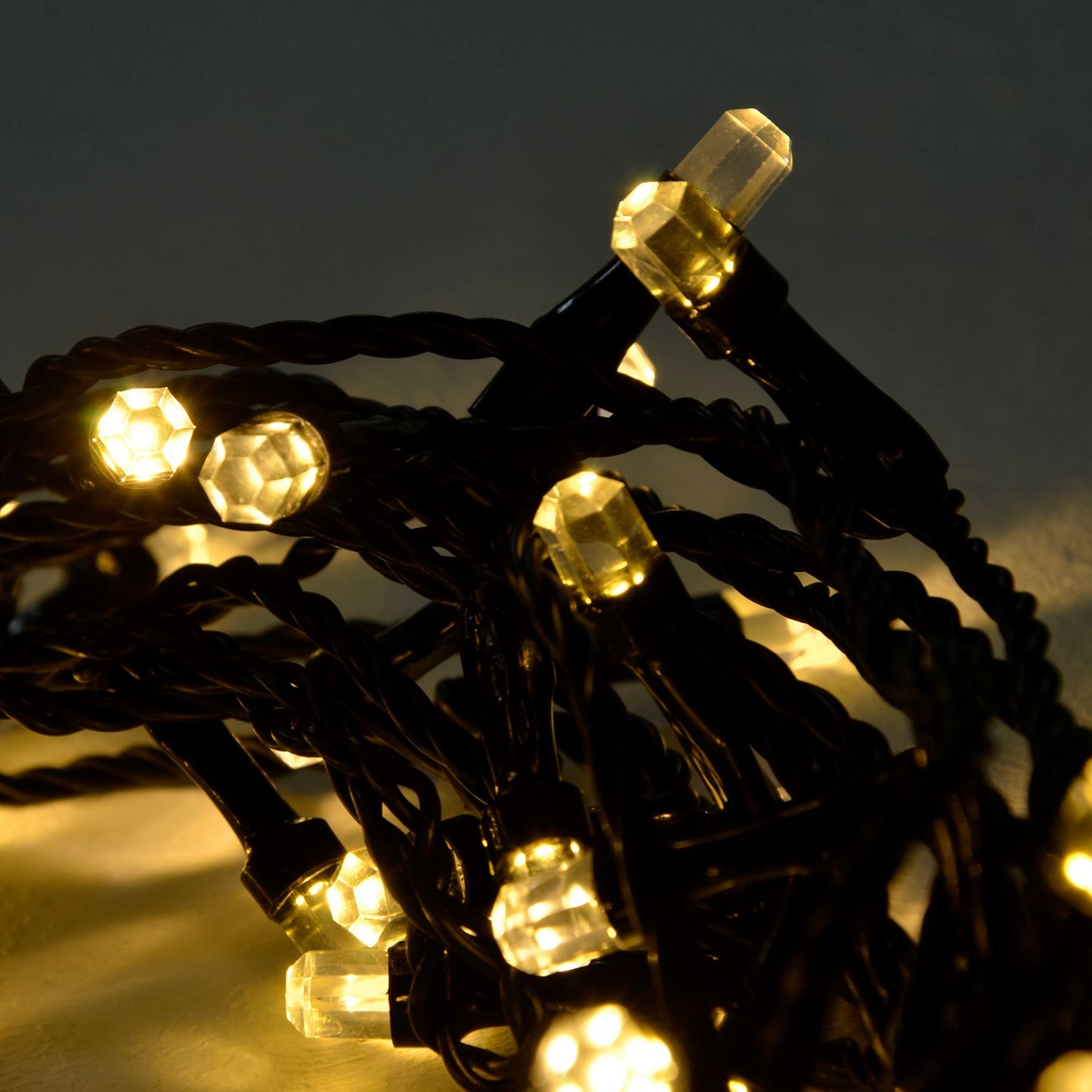Mr Crimbo Multi Function LED Diamond Shaped Christmas Lights - MrCrimbo.co.uk -XS5042 - Warm White -christmas lighting
