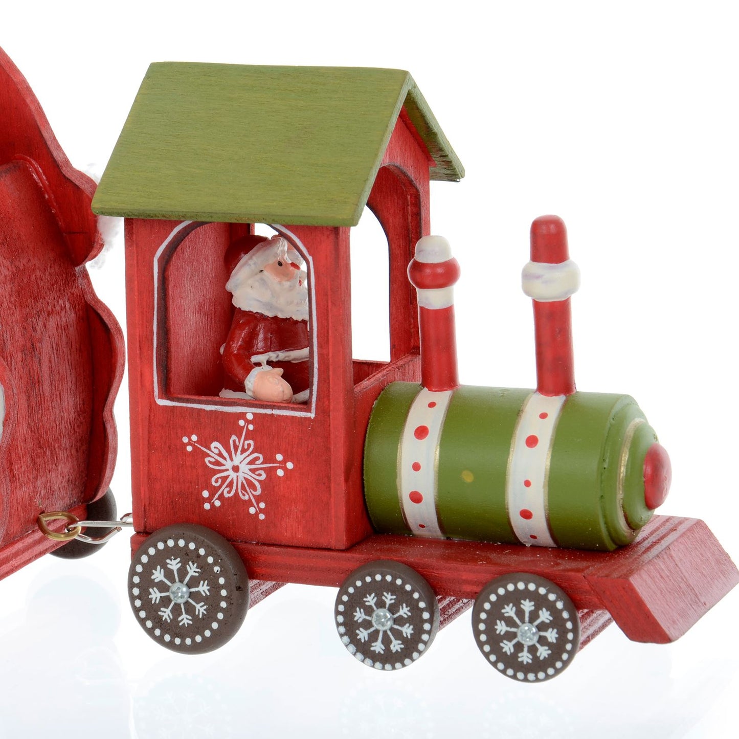 Mr Crimbo Santa Train Wooden Christmas Decoration Moving - MrCrimbo.co.uk -XS5127 - -christmas decor