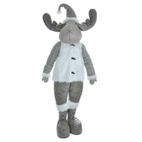 Mr Crimbo Large Grey Reindeer Christmas Figure 138cm Tall - MrCrimbo.co.uk -XS5148 - -christmas decoration
