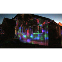 Mr Crimbo LED Multicoloured Disco Outdoor Garden Light Projector - MrCrimbo.co.uk -XS5172 - -christmas garden lights